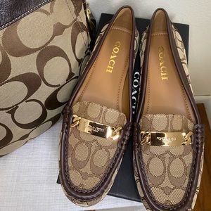 Authentic Coach Loafers and Handbag